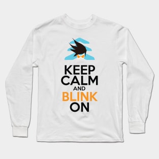 Keep Calm and Blink On Long Sleeve T-Shirt